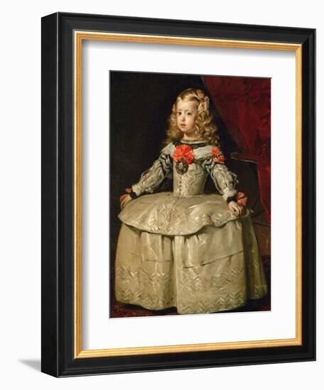 Infanta Margarita Teresa in White Garb-Diego Velazquez-Framed Giclee Print