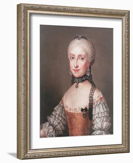 Infanta Maria Ludovica, Daughter of Charles III of Spain and Wife of Leopold II (1747-92) Holy Roma-Jean-Etienne Liotard-Framed Giclee Print