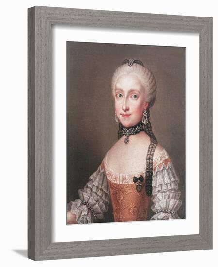 Infanta Maria Ludovica, Daughter of Charles III of Spain and Wife of Leopold II (1747-92) Holy Roma-Jean-Etienne Liotard-Framed Giclee Print