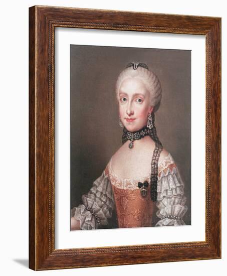 Infanta Maria Ludovica, Daughter of Charles III of Spain and Wife of Leopold II (1747-92) Holy Roma-Jean-Etienne Liotard-Framed Giclee Print