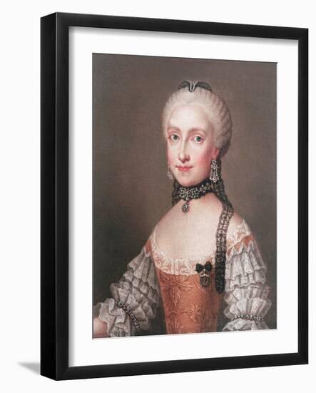 Infanta Maria Ludovica, Daughter of Charles III of Spain and Wife of Leopold II (1747-92) Holy Roma-Jean-Etienne Liotard-Framed Giclee Print