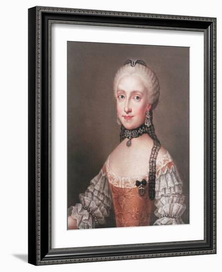 Infanta Maria Ludovica, Daughter of Charles III of Spain and Wife of Leopold II (1747-92) Holy Roma-Jean-Etienne Liotard-Framed Giclee Print