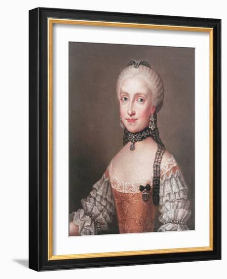 Infanta Maria Ludovica, Daughter of Charles III of Spain and Wife of Leopold II (1747-92) Holy Roma-Jean-Etienne Liotard-Framed Giclee Print