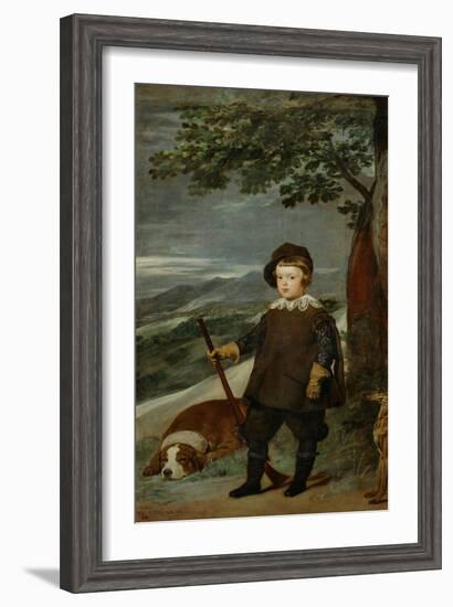 Infante Balthasar Carlos in Hunting Dress, 1635-36-Diego Velazquez-Framed Giclee Print