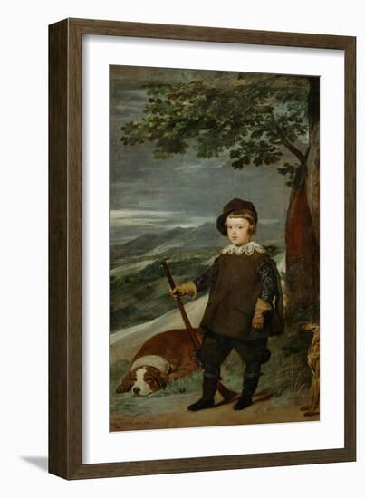 Infante Balthasar Carlos in Hunting Dress, 1635-36-Diego Velazquez-Framed Giclee Print