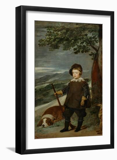 Infante Balthasar Carlos in Hunting Dress, 1635-36-Diego Velazquez-Framed Giclee Print