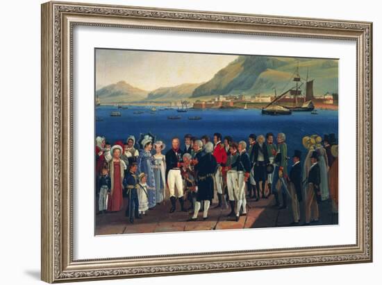 Infante Carlos, Duke of Calabria's Departure from Palermo to Naples-Giovanni Cobianchi-Framed Giclee Print
