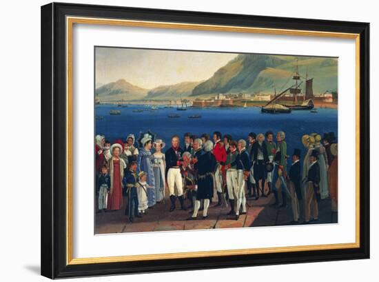 Infante Carlos, Duke of Calabria's Departure from Palermo to Naples-Giovanni Cobianchi-Framed Giclee Print