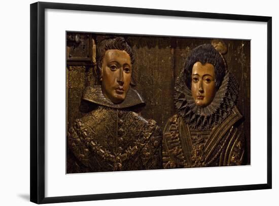 Infante Philip II and Isabella of Valois, Gilt Wood Relief, 1632-null-Framed Giclee Print