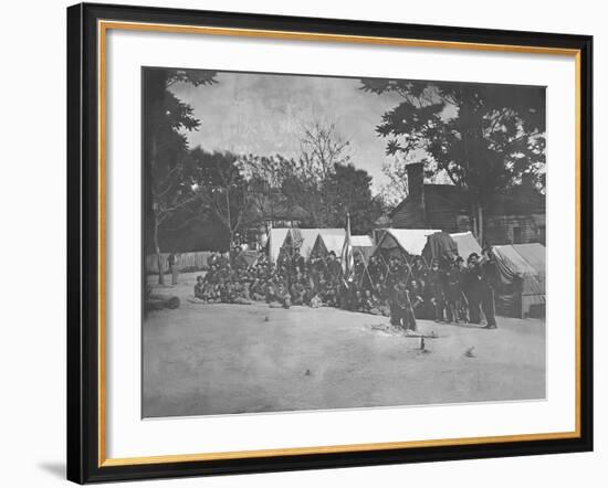 Infantry Company Group Photo During the American Civil War-Stocktrek Images-Framed Photographic Print