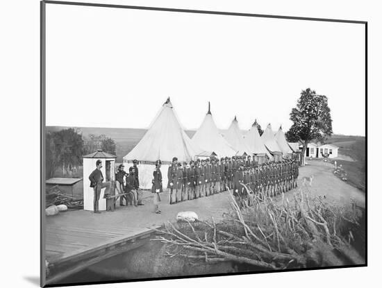 Infantry Company on Parade During the American Civil War-Stocktrek Images-Mounted Photographic Print