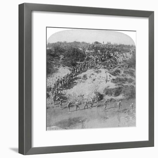 Infantry Fording the Vet River During Lord Roberts' Advance on Pretoria, South Africa, 1901-Underwood & Underwood-Framed Giclee Print