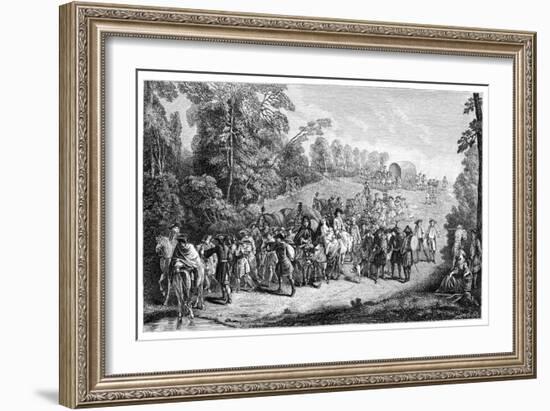 Infantry Marching-Jean-Antoine Watteau-Framed Giclee Print