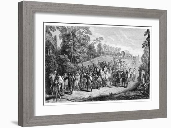 Infantry Marching-Jean-Antoine Watteau-Framed Giclee Print