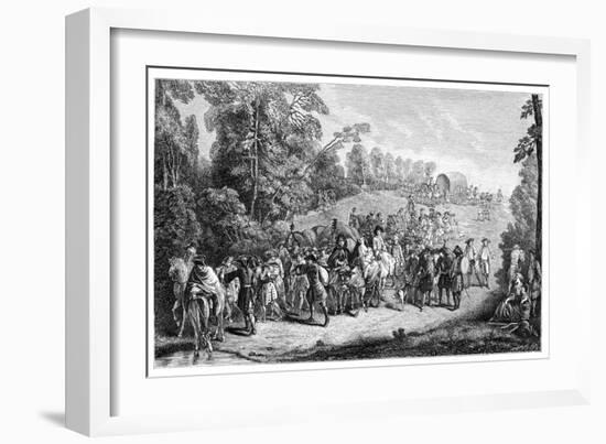 Infantry Marching-Jean-Antoine Watteau-Framed Giclee Print