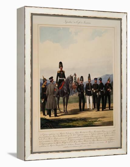 Infantry of the Russian Imperial Grenadier Corps, 1867-Karl Karlovich Piratsky-Framed Premier Image Canvas