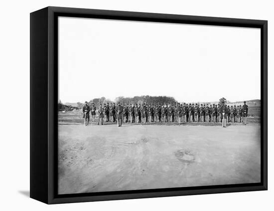 Infantry on Parade During American Civil War-Stocktrek Images-Framed Premier Image Canvas