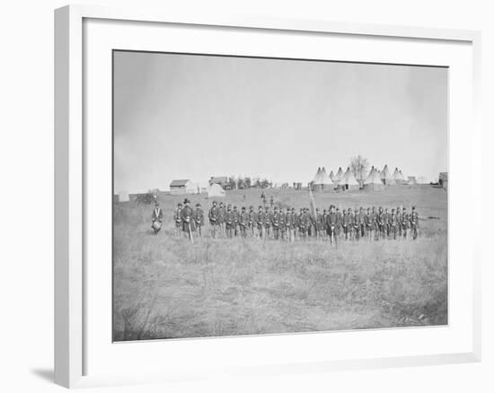 Infantry on Parade During American Civil War-Stocktrek Images-Framed Photographic Print