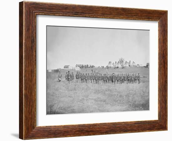 Infantry on Parade During American Civil War-Stocktrek Images-Framed Photographic Print