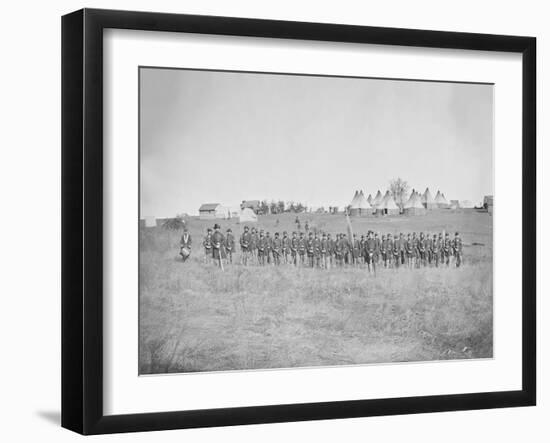 Infantry on Parade During American Civil War-Stocktrek Images-Framed Photographic Print