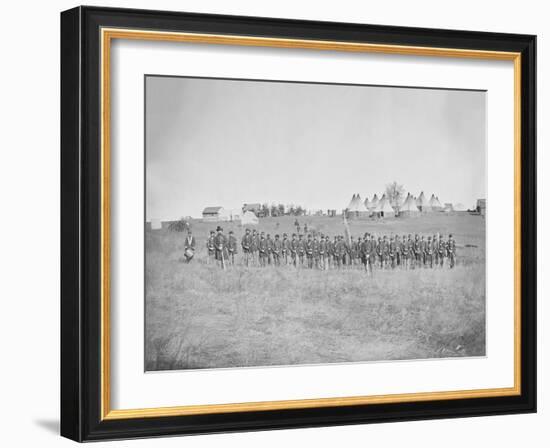 Infantry on Parade During American Civil War-Stocktrek Images-Framed Photographic Print