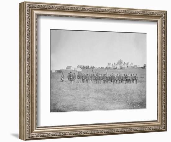 Infantry on Parade During American Civil War-Stocktrek Images-Framed Photographic Print