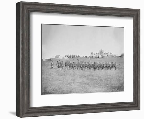 Infantry on Parade During American Civil War-Stocktrek Images-Framed Photographic Print