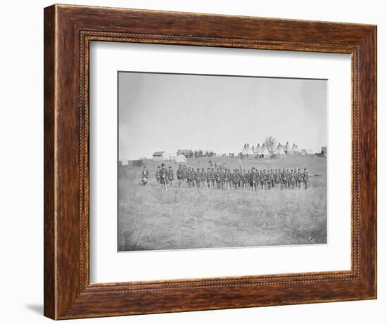 Infantry on Parade During American Civil War-Stocktrek Images-Framed Photographic Print