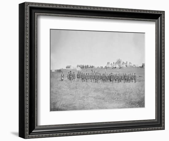 Infantry on Parade During American Civil War-Stocktrek Images-Framed Photographic Print