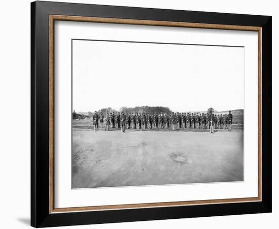 Infantry on Parade During American Civil War-Stocktrek Images-Framed Photographic Print