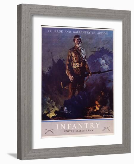 Infantry Recruitment Poster-Jes Schlaikjer-Framed Giclee Print