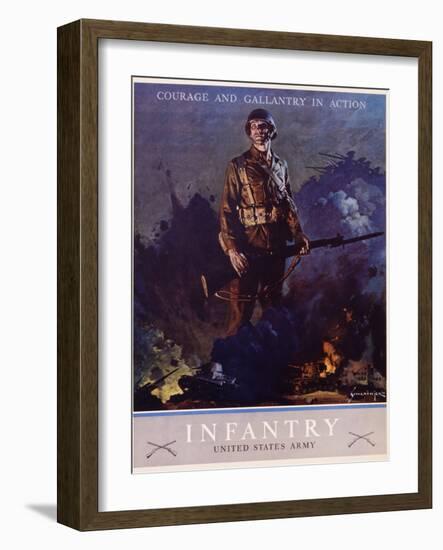 Infantry Recruitment Poster-Jes Schlaikjer-Framed Giclee Print