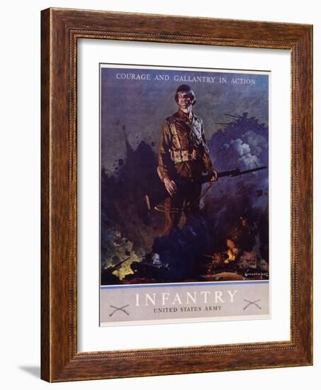 Infantry Recruitment Poster-Jes Schlaikjer-Framed Giclee Print