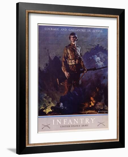 Infantry Recruitment Poster-Jes Schlaikjer-Framed Giclee Print