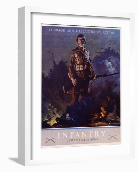 Infantry Recruitment Poster-Jes Schlaikjer-Framed Giclee Print