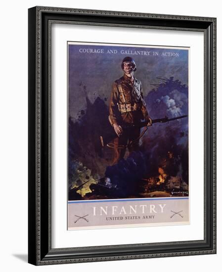 Infantry Recruitment Poster-Jes Schlaikjer-Framed Giclee Print