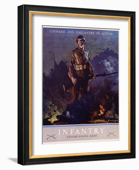 Infantry Recruitment Poster-Jes Schlaikjer-Framed Giclee Print