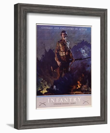 Infantry Recruitment Poster-Jes Schlaikjer-Framed Giclee Print
