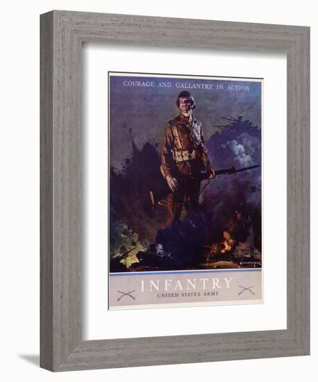 Infantry Recruitment Poster-Jes Schlaikjer-Framed Giclee Print