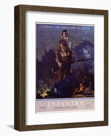 Infantry Recruitment Poster-Jes Schlaikjer-Framed Giclee Print