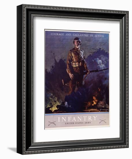 Infantry Recruitment Poster-Jes Schlaikjer-Framed Giclee Print