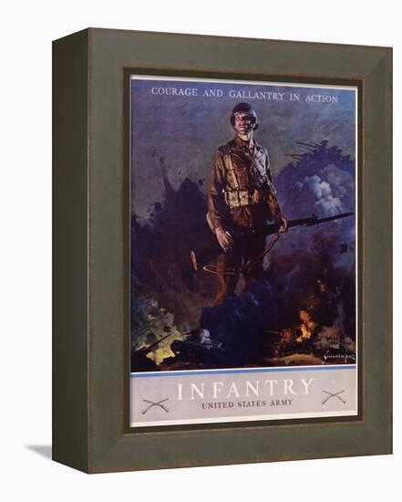 Infantry Recruitment Poster-Jes Schlaikjer-Framed Premier Image Canvas