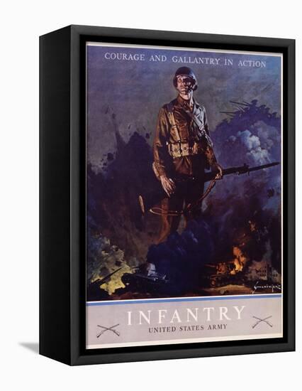 Infantry Recruitment Poster-Jes Schlaikjer-Framed Premier Image Canvas