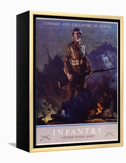 Infantry Recruitment Poster-Jes Schlaikjer-Framed Premier Image Canvas