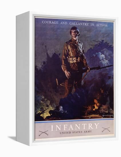 Infantry Recruitment Poster-Jes Schlaikjer-Framed Premier Image Canvas