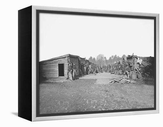 Infantry Winter Quarters During the American Civil War-Stocktrek Images-Framed Premier Image Canvas