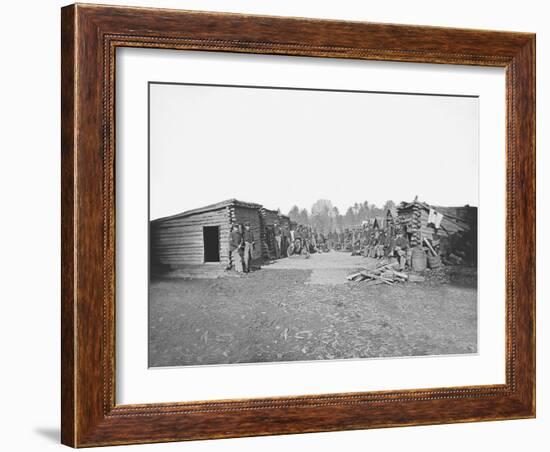 Infantry Winter Quarters During the American Civil War-Stocktrek Images-Framed Photographic Print