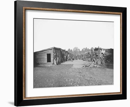 Infantry Winter Quarters During the American Civil War-Stocktrek Images-Framed Photographic Print