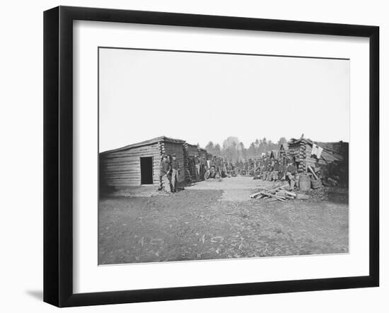 Infantry Winter Quarters During the American Civil War-Stocktrek Images-Framed Photographic Print