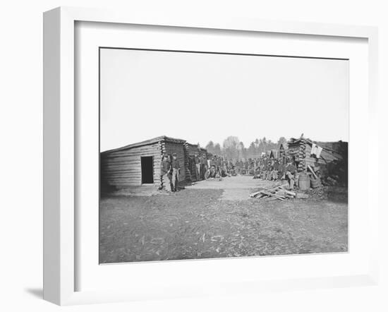 Infantry Winter Quarters During the American Civil War-Stocktrek Images-Framed Photographic Print